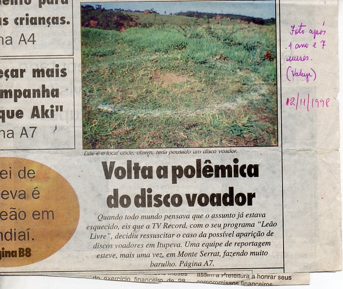 Recorte de jornal falando sobre o evento em 1997